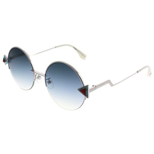 Fendi Round FF 0243/F Rainbow SCB Women Silver Blue Frame Blue Gradient Lens Sunglasses | Bed Bath & Beyond