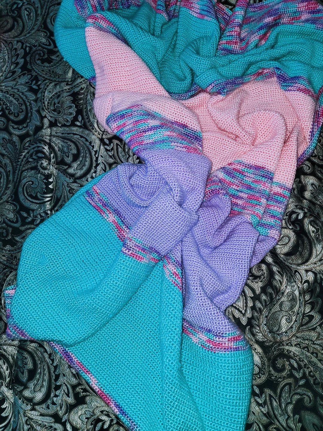 Teenage Dreamy Colors Crochet Blanket - Etsy | Etsy (US)