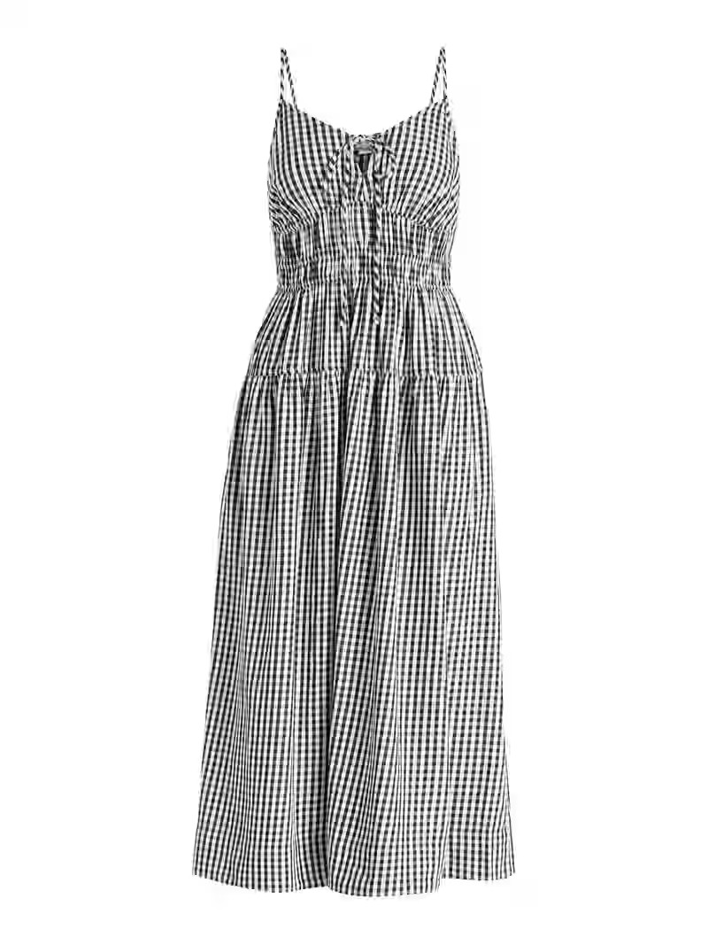 Free Assembly Women's and Women's Plus Smocked Cotton Maxi Dress, Sizes XS-4X | Walmart (US)