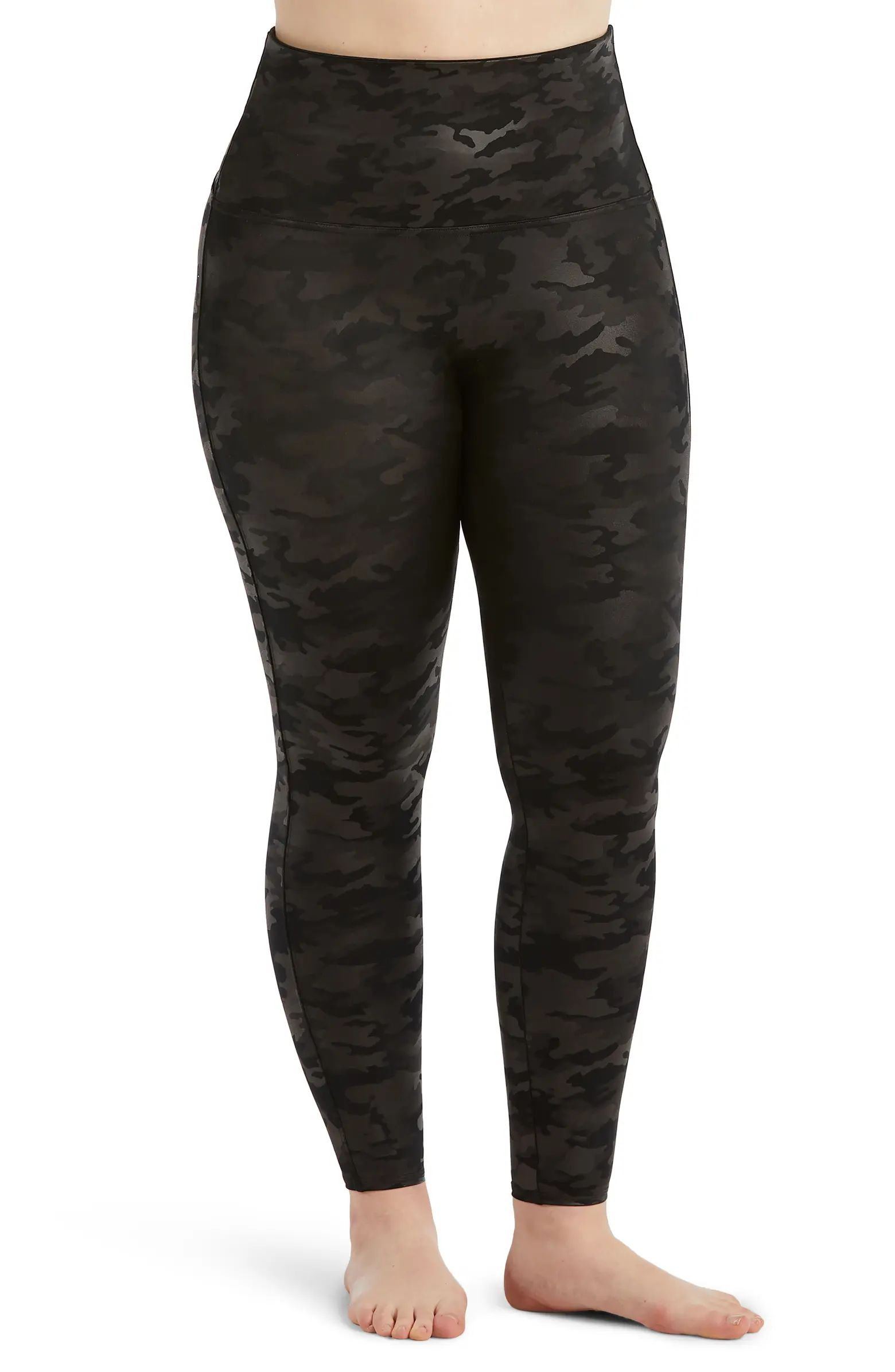 SPANX® Camo Faux Leather Leggings (Plus Size) | Nordstrom | Nordstrom