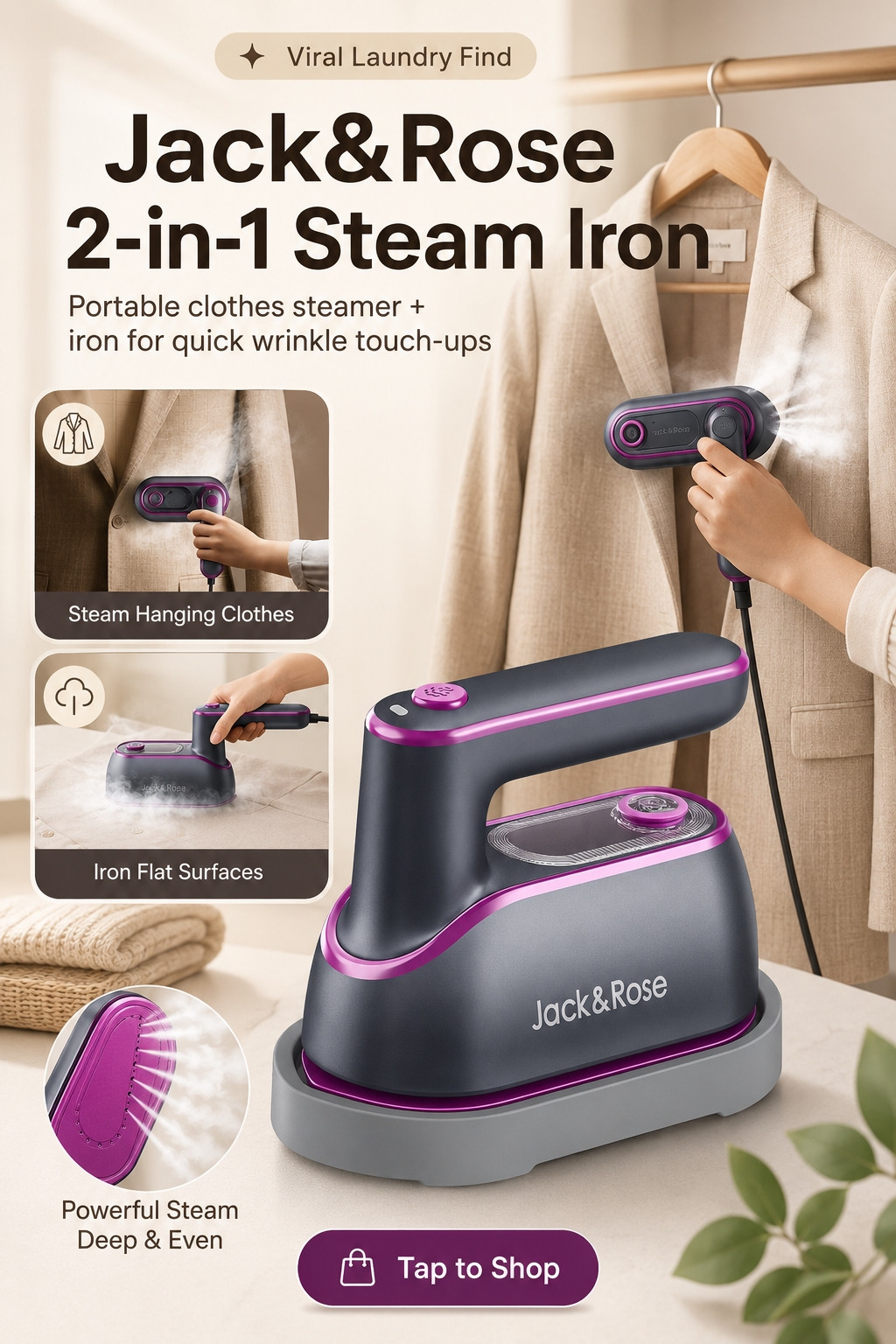 The Portable Iron Moms & Travelers Need

This portable travel steamer is one of those things I didn’t realize I needed until I used it. Tiny enough for travel, but still powerful enough to quickly steam wrinkles out of clothes at home or on vacation. Perfect for carry ons, work trips, cruises, and busy mornings.

#LTKmomlife #LTKHome #LTKdayinmylife