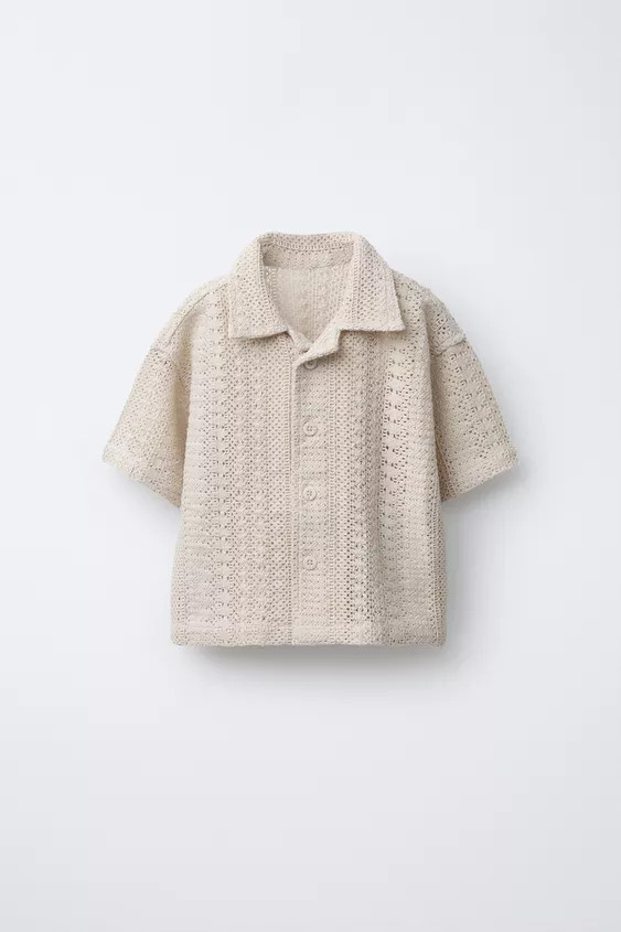 CROCHET KNIT SHIRT | Zara US