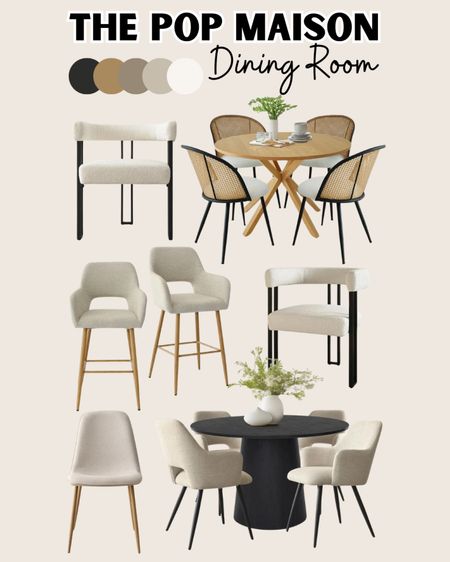 The Pop Maison dining room furniture, neutral home style, spring home refresh 🖤 #ad

#LTKSeasonal #LTKhome