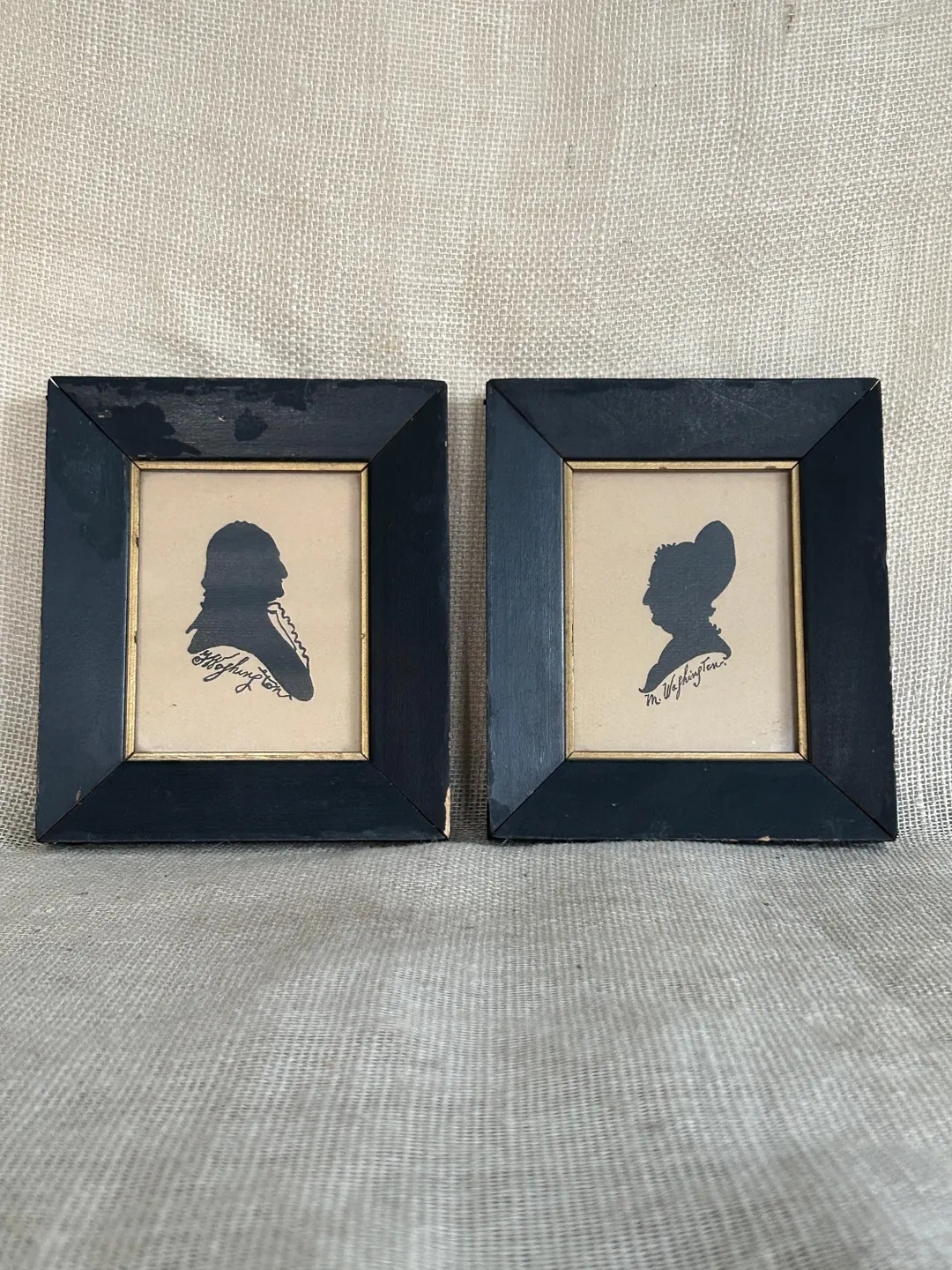 Vintage Pair Of Framed "George & Martha Washington" Silhouettes | Etsy (US)
