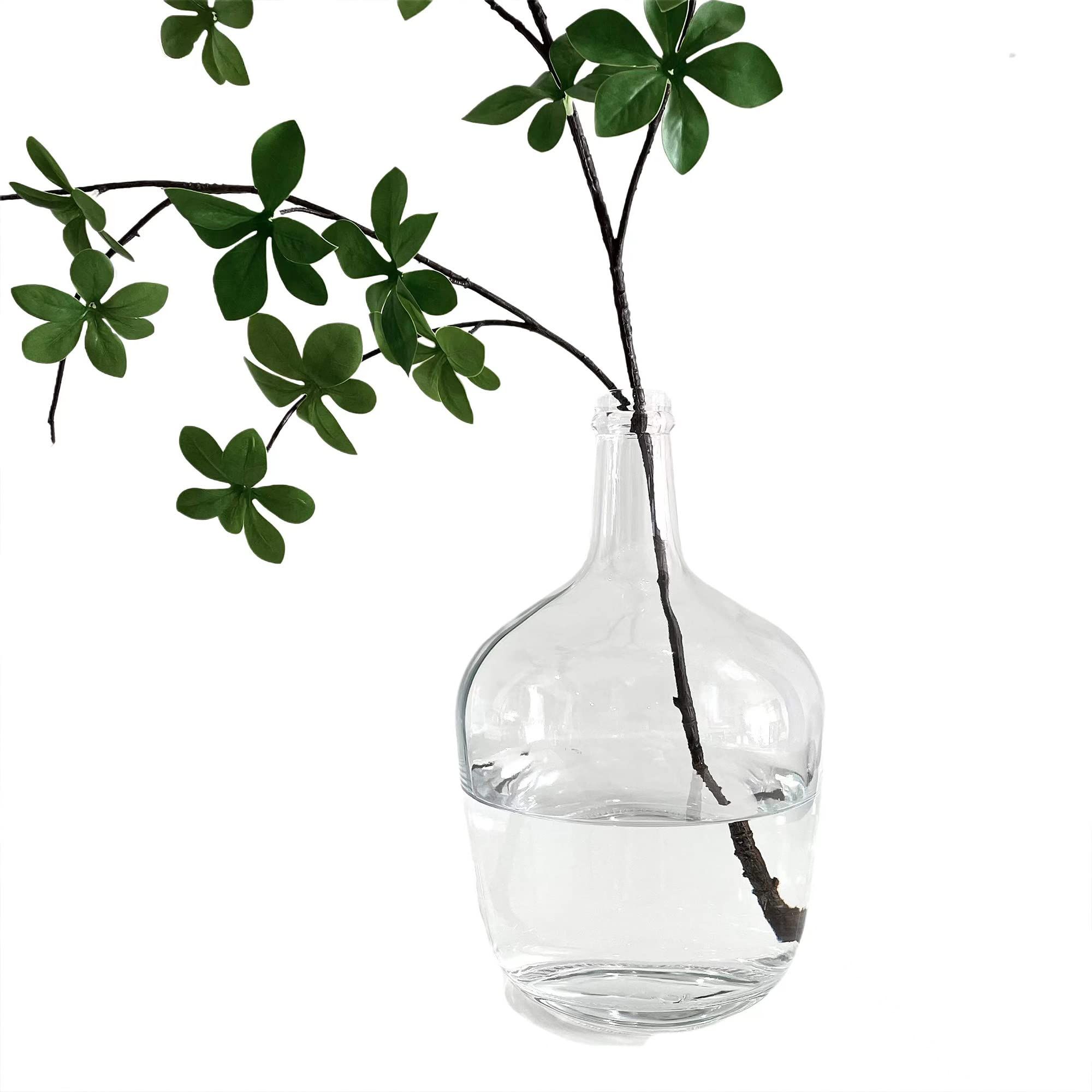 BUICCE Clear Glass Vases Balloon Jug Floor Flowers Round Vase for Farmhouse Tabletop Centerpiece Dec | Amazon (US)