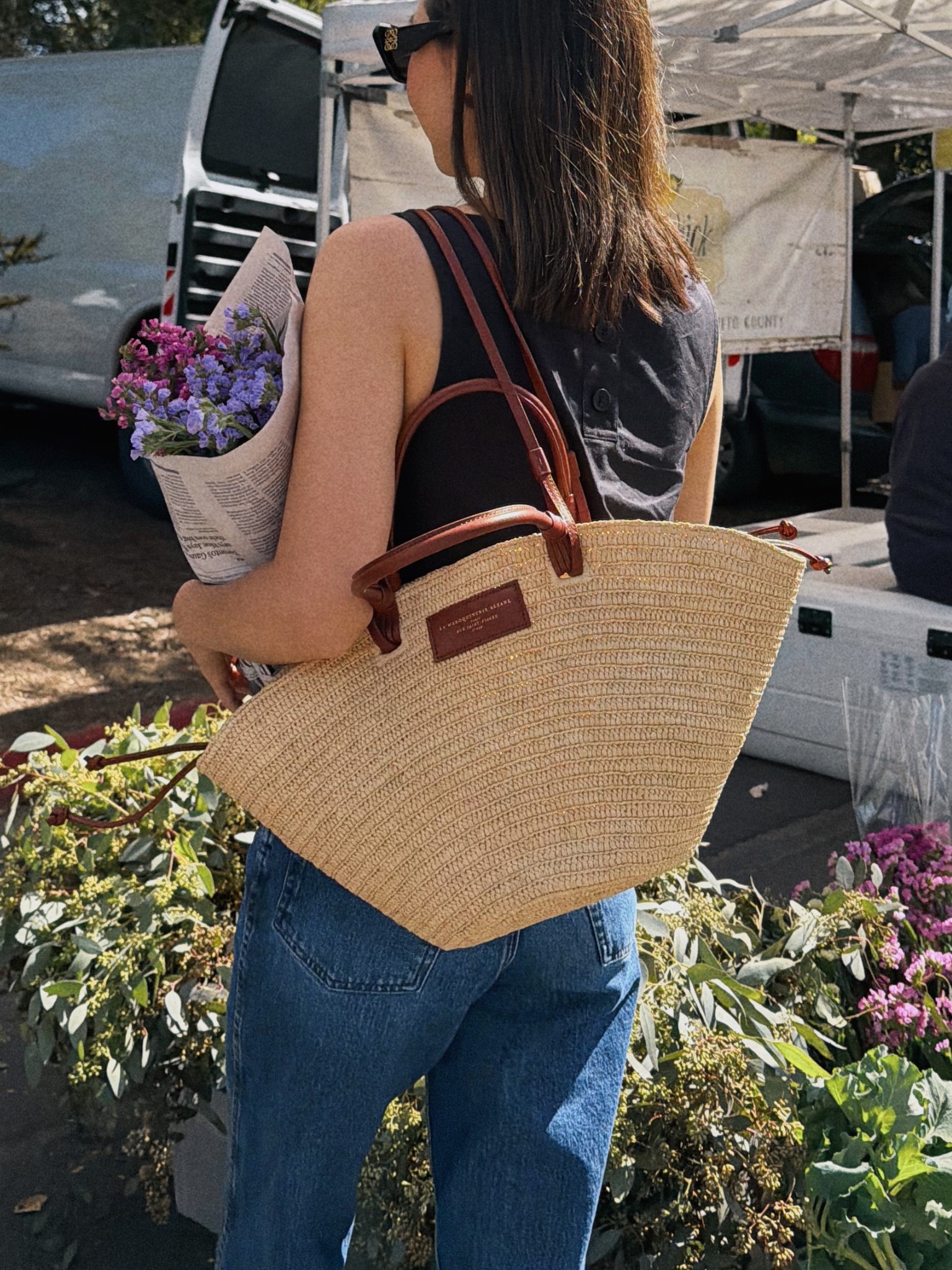 Spring/summer tote - I’ve been eyeing this one from Sezane for a couple of years now and finally got it. Love it so much! Beautiful quality, has both longer and short straps and a tie close for valuables. It’s also very lightweight (most woven bags are heavy). A splurge but the perfect medium sized woven tote IMO! 