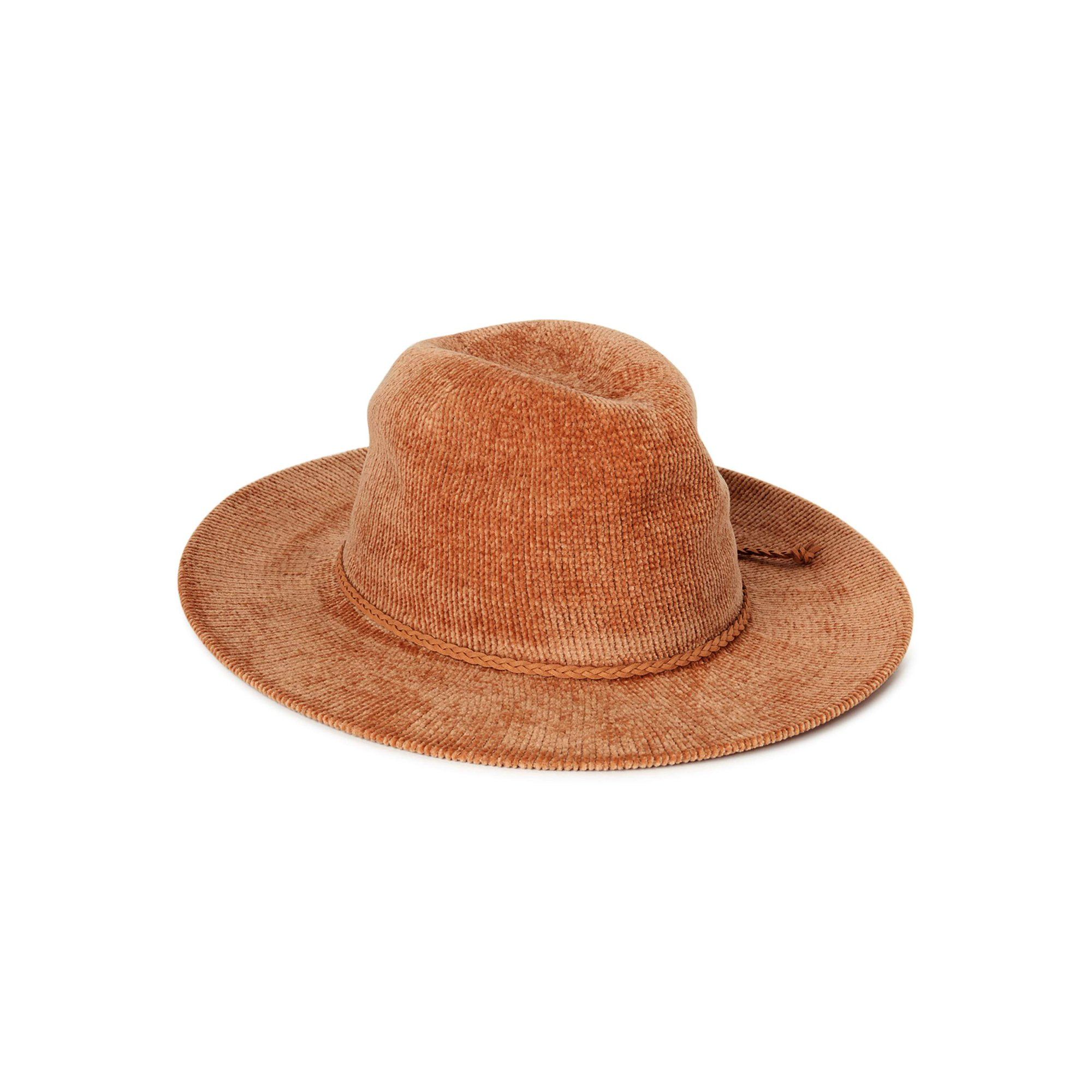 Time and Tru Chenille Fedora with Faux Suede Braided Trim | Walmart (US)