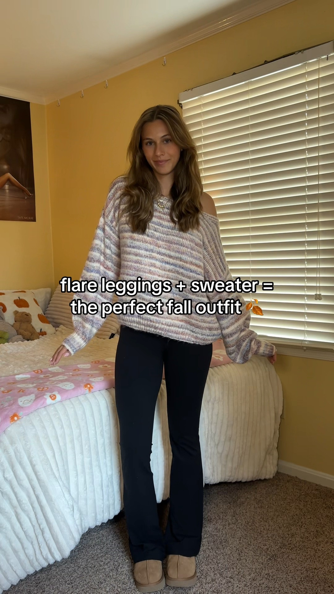 Easy fall outfit formula with flare leggings and a sweater!

#falloutfitswomen

#LTKootd #LTKSeasonal #LTKSaleAlert