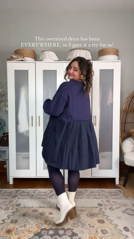 Luxe look for less! How cute is this free people inspired pleated dress?! 

Wearing a large, could have done a medium!

Paired with navy blue tights and Chelsea boots!

Casual dress
Midsize
Curvy
Size 12
Casual outfit
Amazon dress
Amazon outfit
Long sleeve dress 

#LTKmidsize #LTKfindsunder50 #LTKVideo