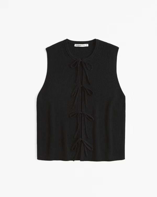 Women's Tie-Front Sweater Vest | Women's Tops | Abercrombie.com | Abercrombie & Fitch (US)