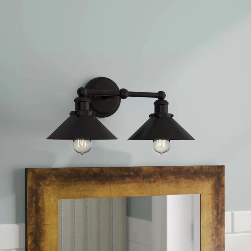 Lynch 2-Light Oil Rubbed Bronze Vanity Light | Wayfair North America