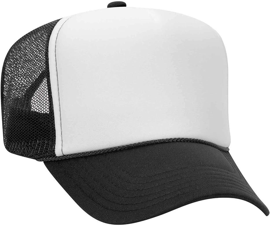 Otto Cap 5 Panel High Crown Mesh Back Trucker Hat Polyester Foam Front | Amazon (US)