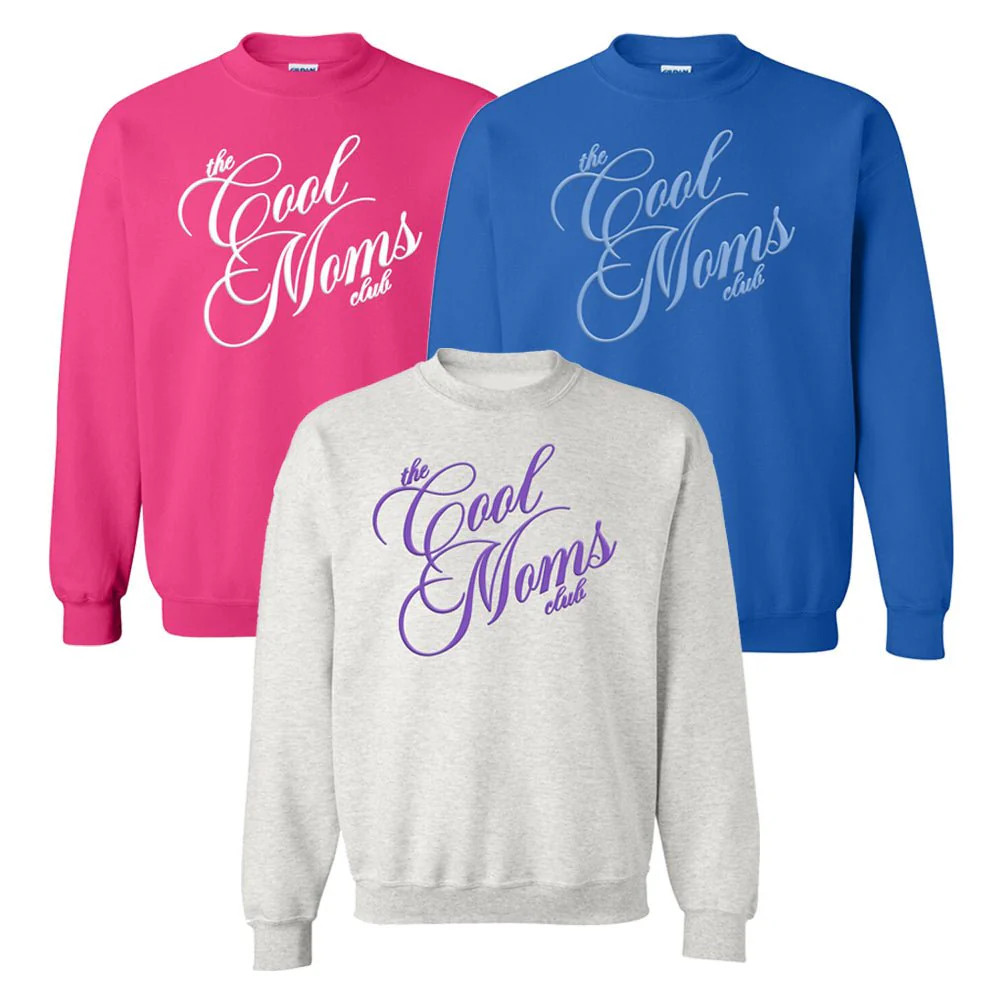 'The Cool Moms Club' PUFF Crewneck Sweatshirt | United Monograms