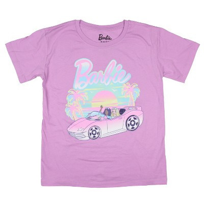 Barbie Girl's Barbie and Friends Pink Convertible Fun Kids T-Shirt (4/5, XS) | Target
