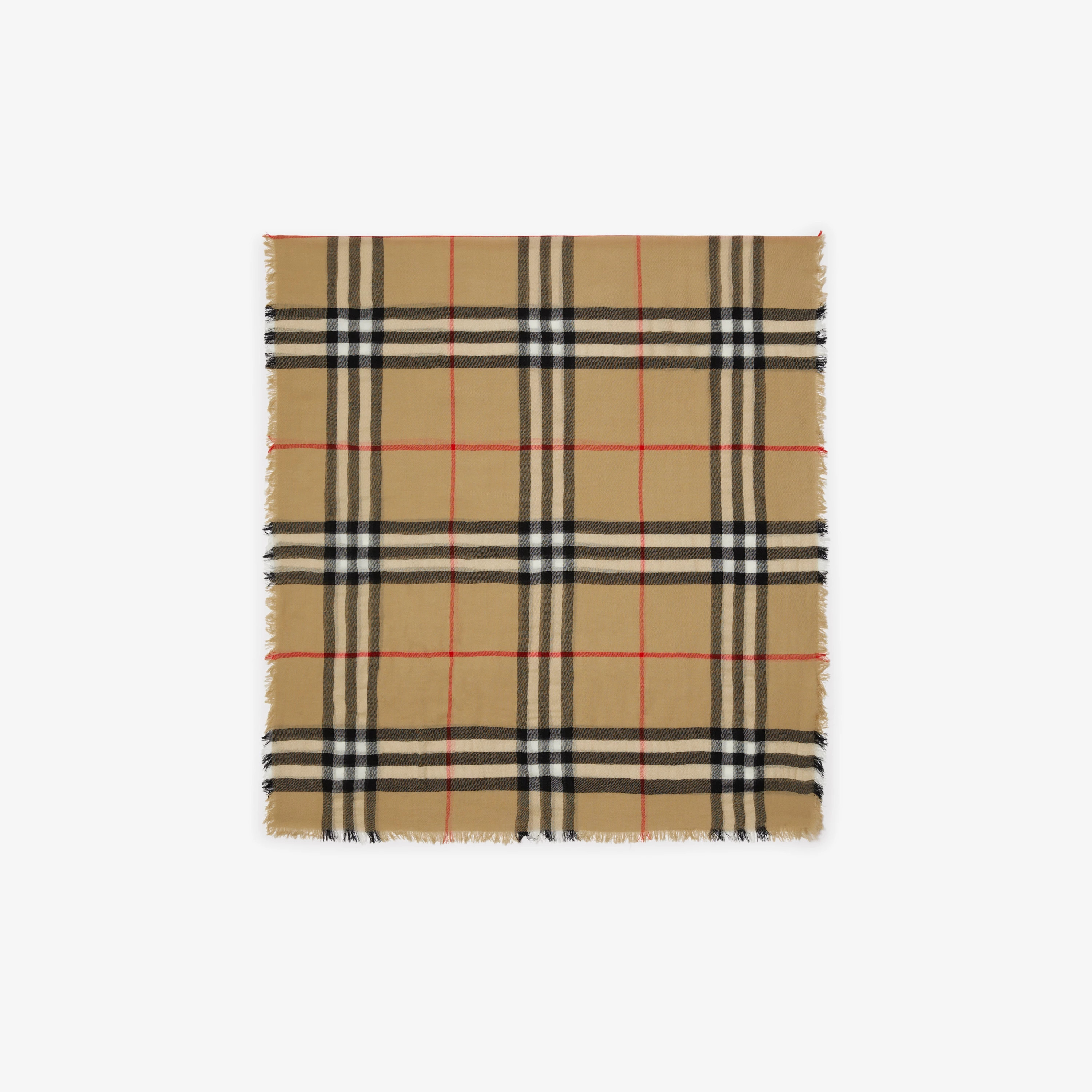 Check Wool Scarf in Archive beige | Burberry® Official | Burberry (US)