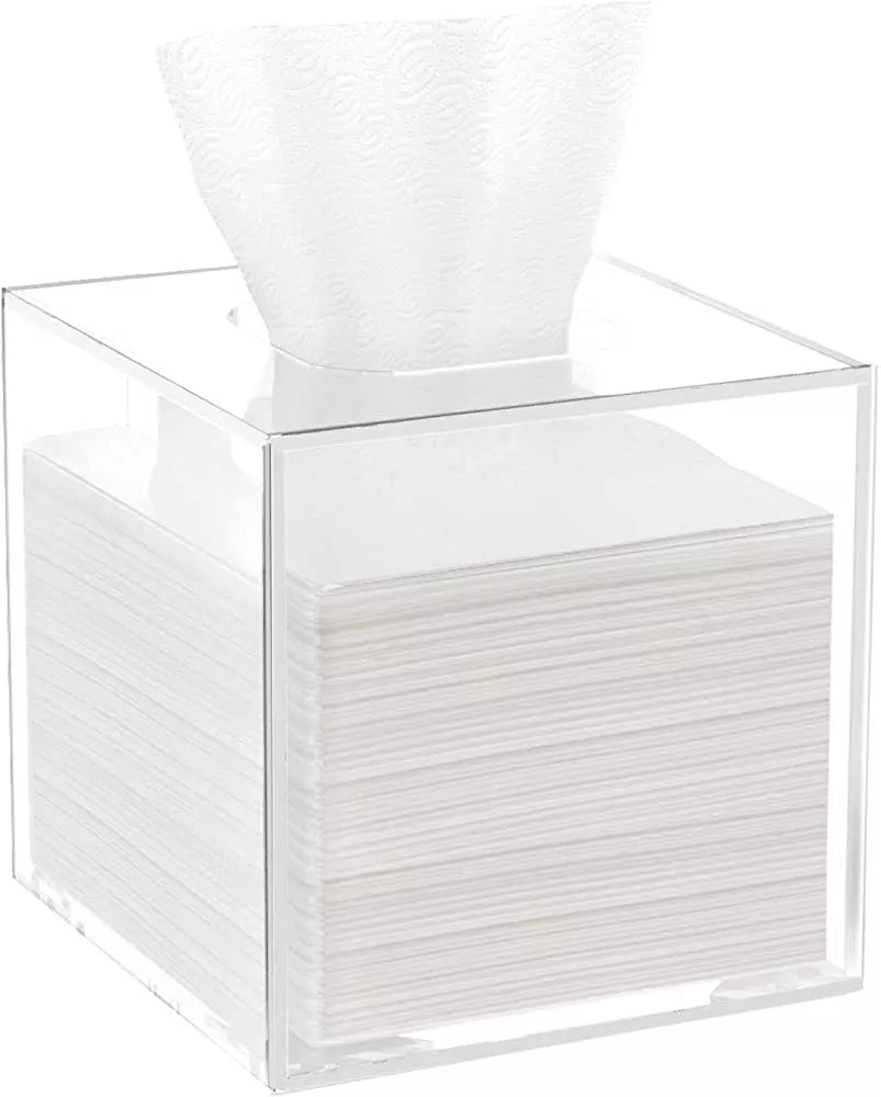 HBlife Facial Tissue Dispenser Box Cover Holder Clear Acrylic