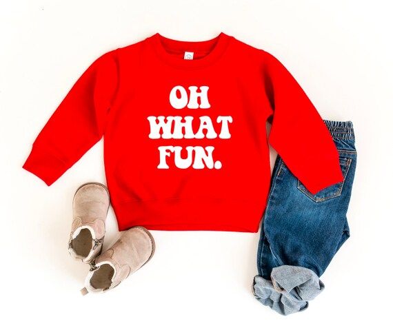 Oh what fun Christmas child sweatshirt - Christmas toddler pullover - Christmas sweater for toddl... | Etsy (US)