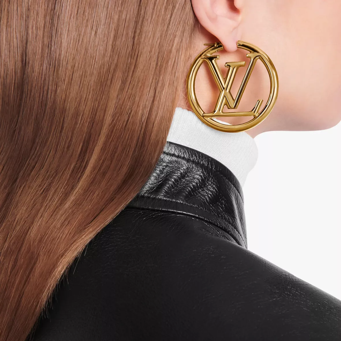 Louis Vuitton Monogram Charm Twisted Hoop Earrings