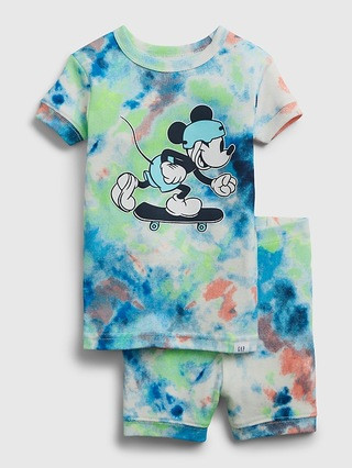 babyGap | Disney Mickey Mouse 100% Organic Cotton Tie-Dye PJ Set | Gap (US)