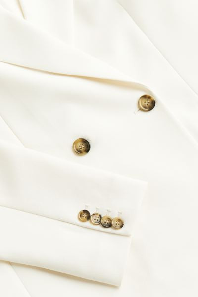 Oversized double-breasted blazer - Cream - Ladies | H&M GB | H&M (UK, MY, IN, SG, PH, TW, HK)