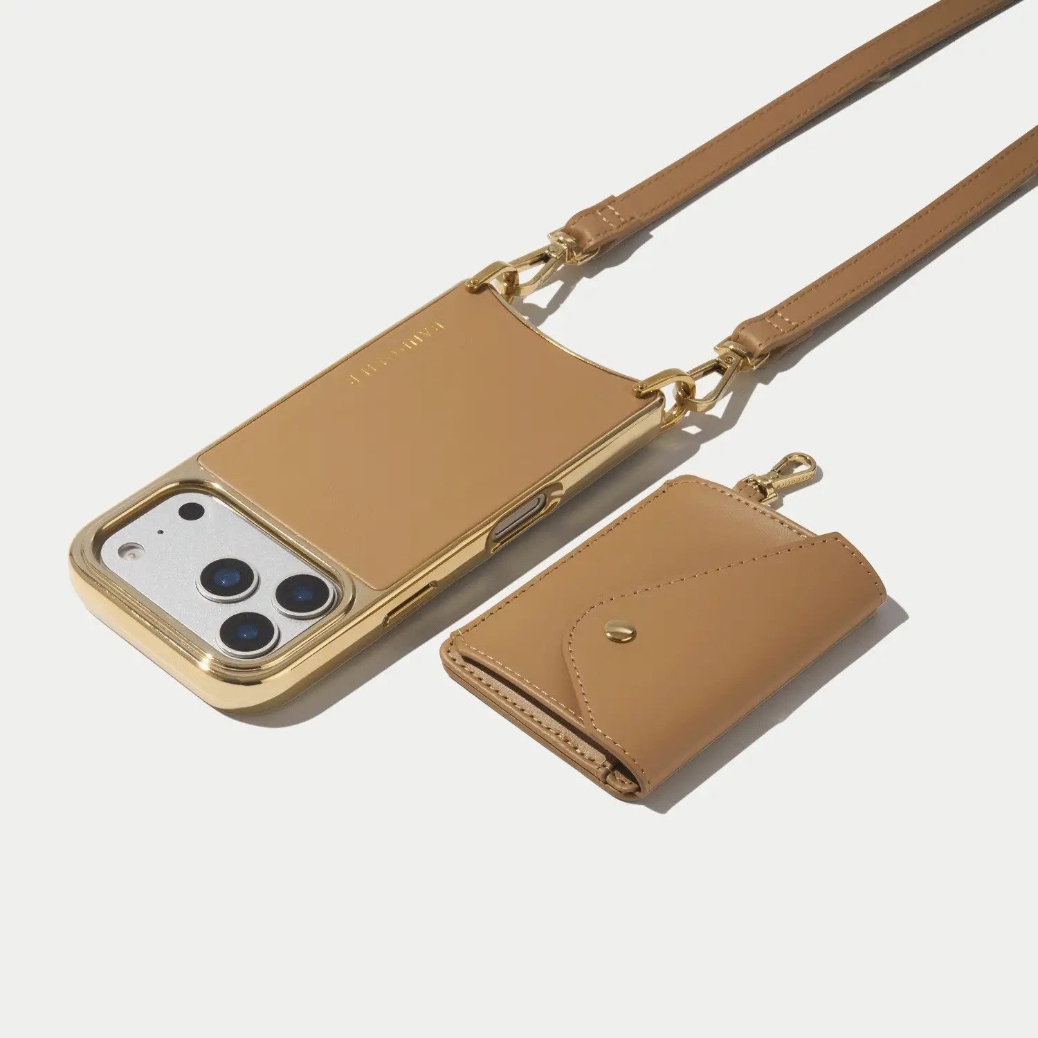Remi Chrome Magnet Wallet Crossbody Phone Case -Black Silver | Bandolier