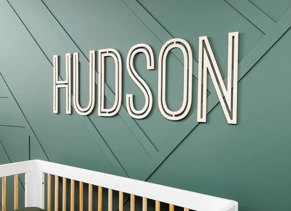 Name Cutouts for Nursery, Wooden Letters, Name Sign, Nursery Letters, Wall Art Above Crib, Nurser... | Etsy (US)