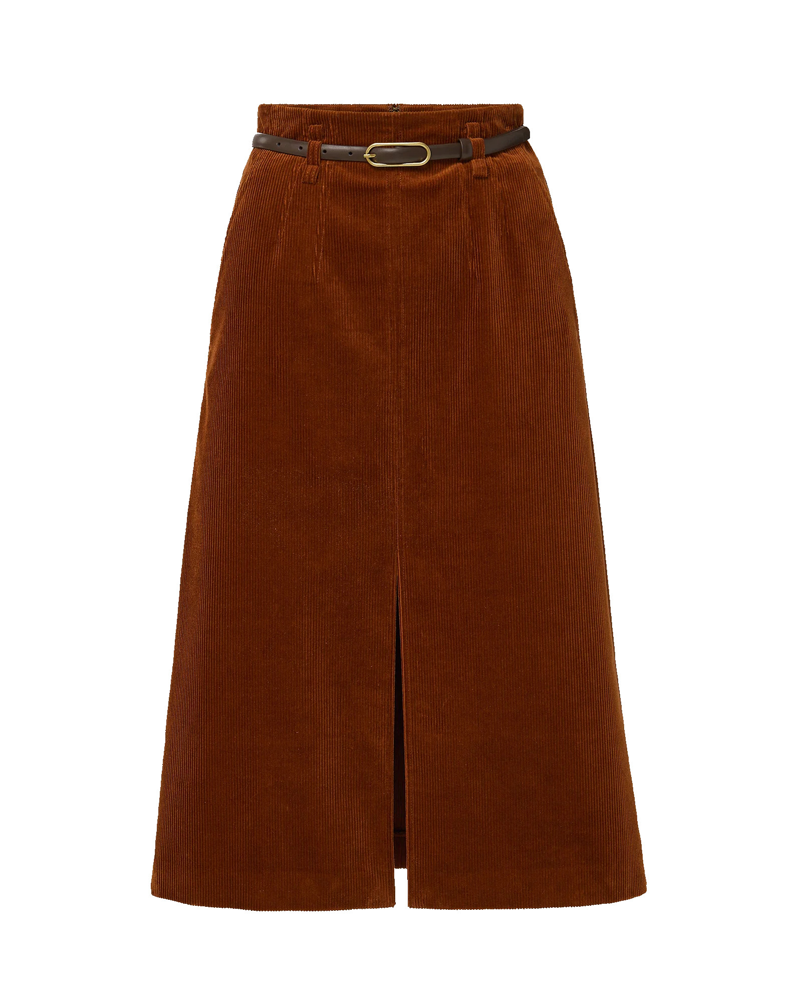 Alexie Corduroy Midi Skirt in Rust Red | Veronica Beard | Veronica Beard