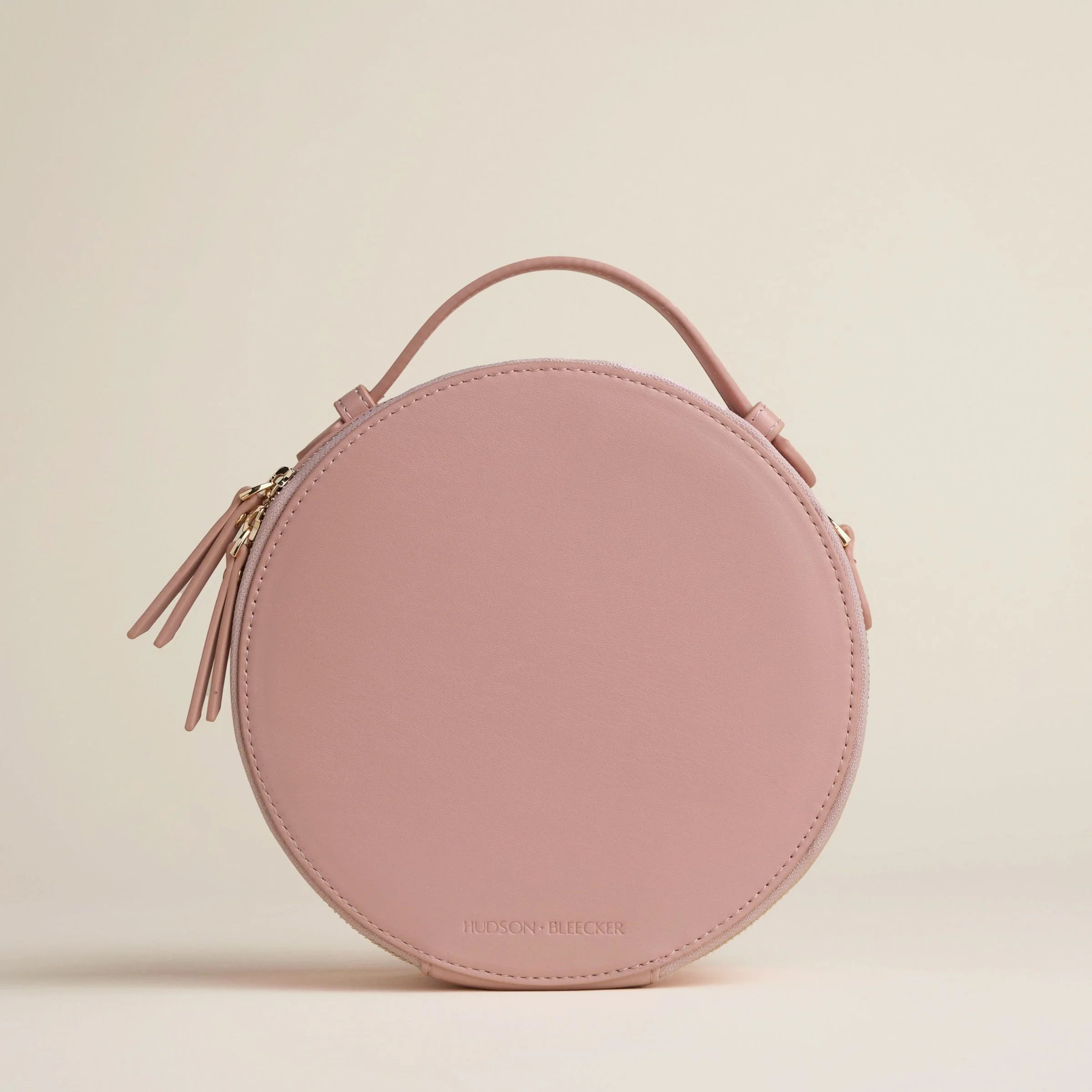 Rose Pink Nomad Round Travel Case | Hudson+Bleecker | TSA-Friendly Travel Beauty Set | Hudson+Bleecker