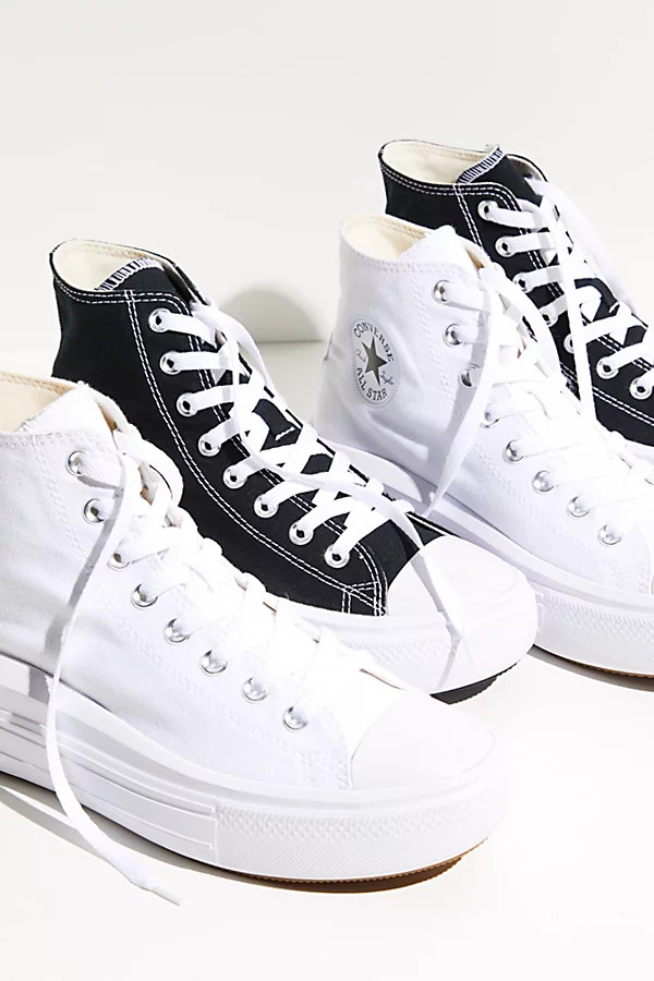 Chuck Taylor All Star Move Platform Sneakers by Converse at Free People, White / Natural Ivory / Bla | Free People (Global - UK&FR Excluded)