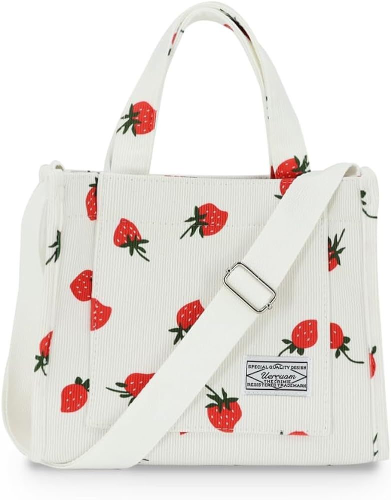Tote Bag Women Aesthetic Corduroy Bags Cross body Bag Purse for Women Mini Travel Bags Handbags E... | Amazon (US)