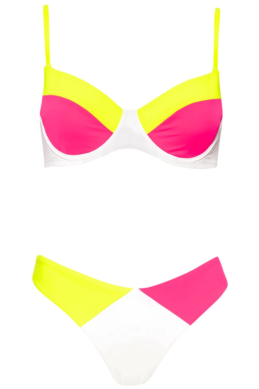 Destin Bikini Neon Tricolor Set | VETCHY