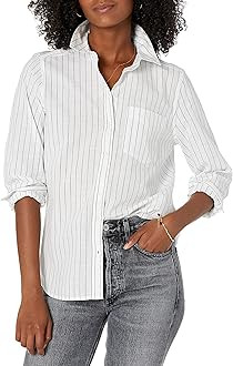 Amazon Brand - Goodthreads Women's Washed Cotton Boyfriend Shirt | Amazon (US)