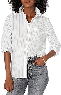 Amazon Brand - Goodthreads Women's Washed Cotton Boyfriend Shirt | Amazon (US)