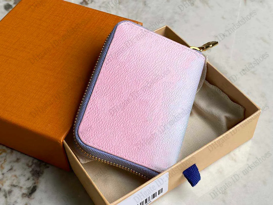 Spring In The City Collection Zippy Wallet Mini Clutch Bag By The Pool Sunrise Pastel Color Gradi... | DHGate