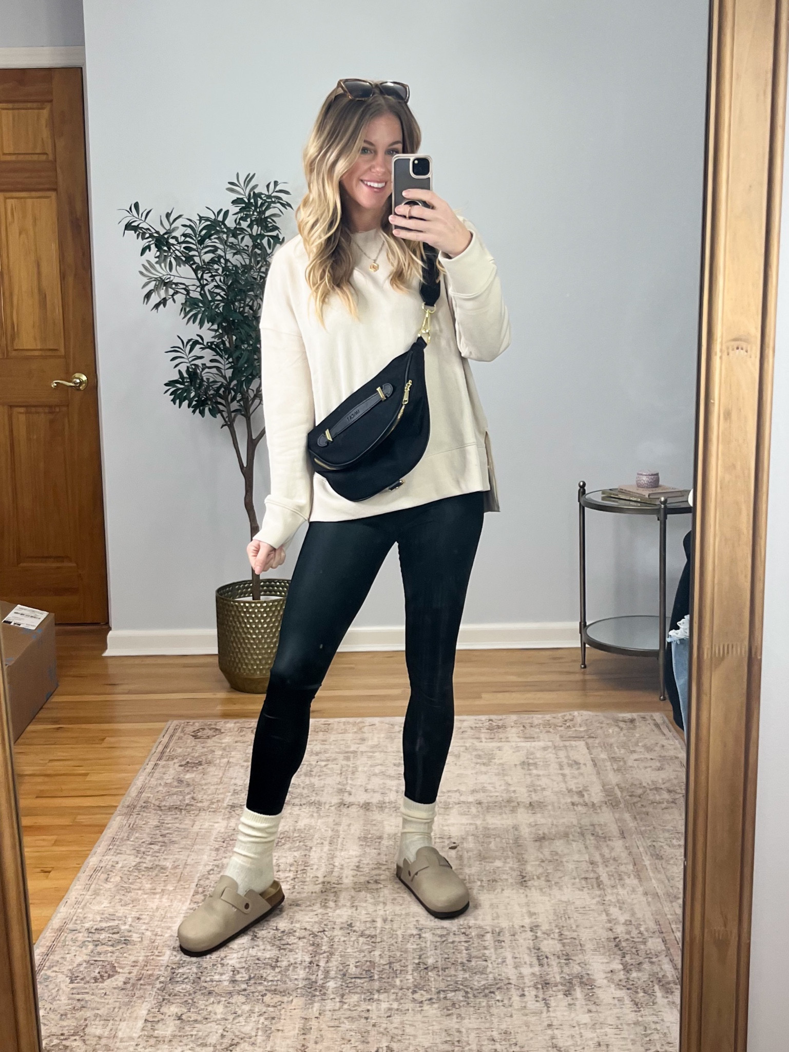 This $10 legging, friendly sweatshirt is awesome! I am wearing a size medium! 

#LTKsalealert #LTKstyletip #LTKfindsunder50