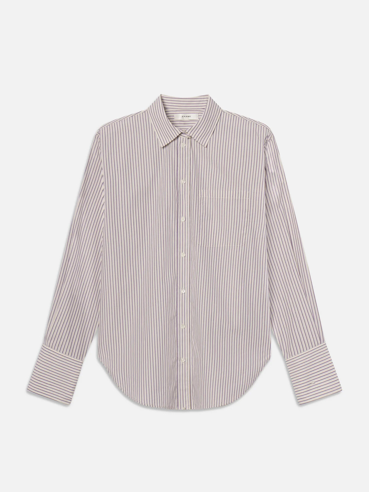 THE STRIPED BOY SHIRT AUBERGINE MULTI | Frame Denim