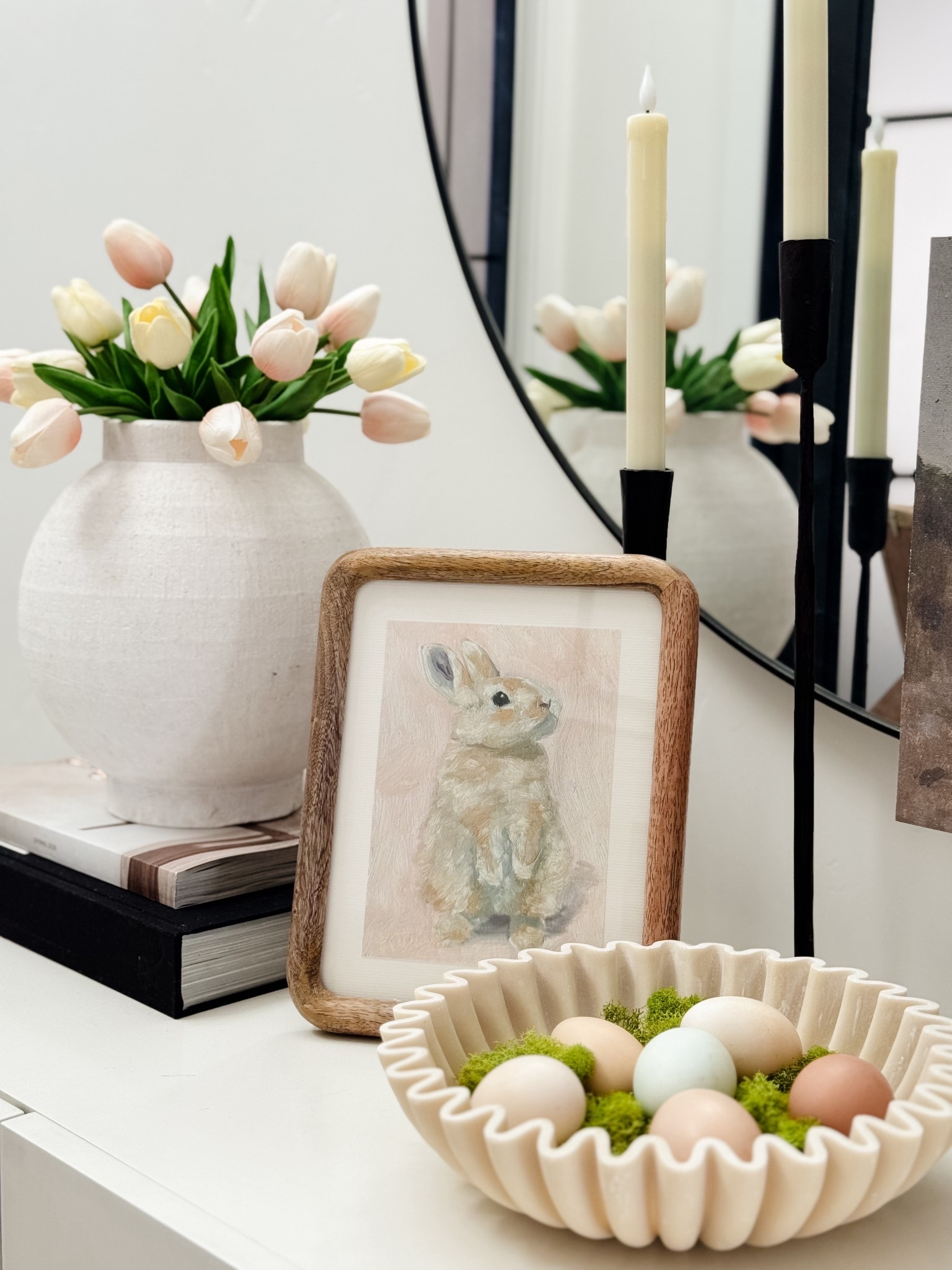 Easter decor, simple, subtle, neutral and vintage. All affordable and Amazon! 
#springdecor #spring #Easterdecor 
#Easter #neutraleasterdecor

#LTKFestival #LTKHome #LTKSeasonal