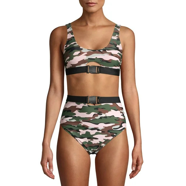 No Boundaries Juniors' Gi Jen Swimsuit Bikini Top | Walmart (US)