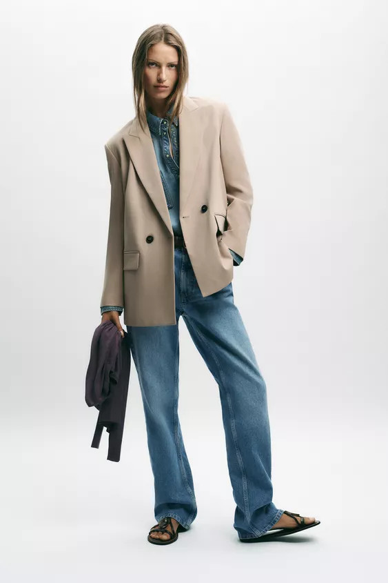 OVERSIZED DOUBLE-BREASTED BLAZER | Zara UK