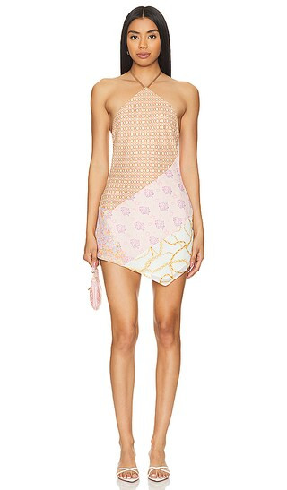 Carrie Mini Dress in Gold Multi | Revolve Clothing (Global)