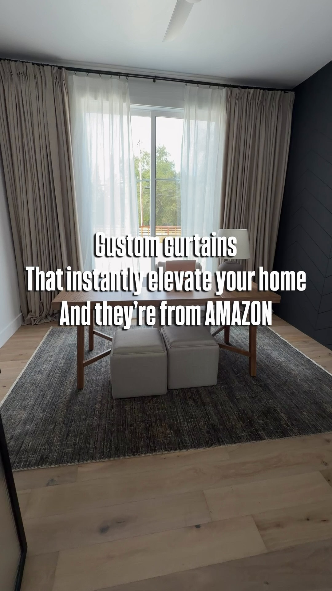 Instant upgrade for your home! I can’t believe these customizable curtains are from Amazon! Shade Burlywood- style triple pleat 