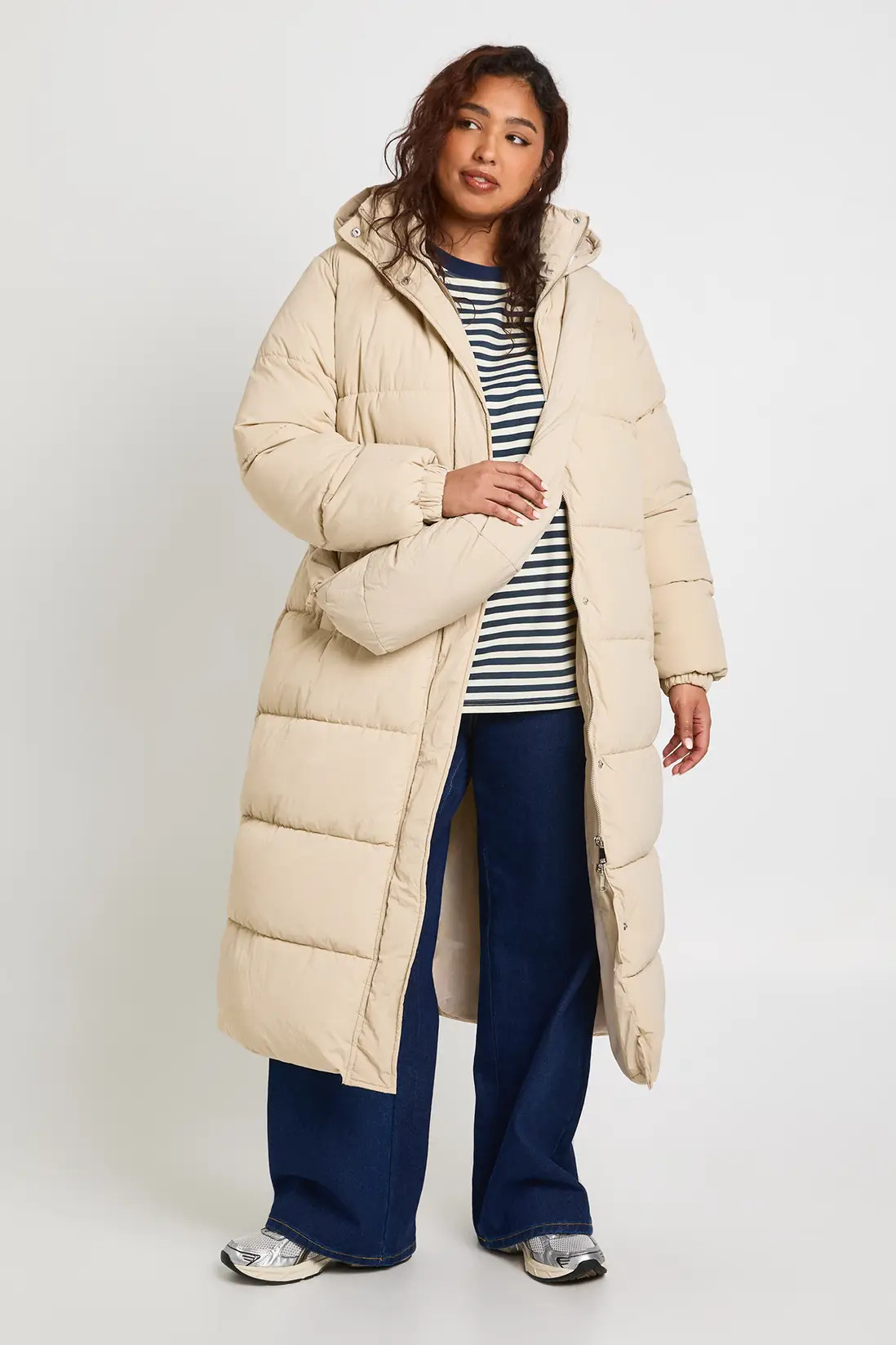 Plus Quilted Tie Waist Puffer Coat And Bag | boohoo (US & Canada)