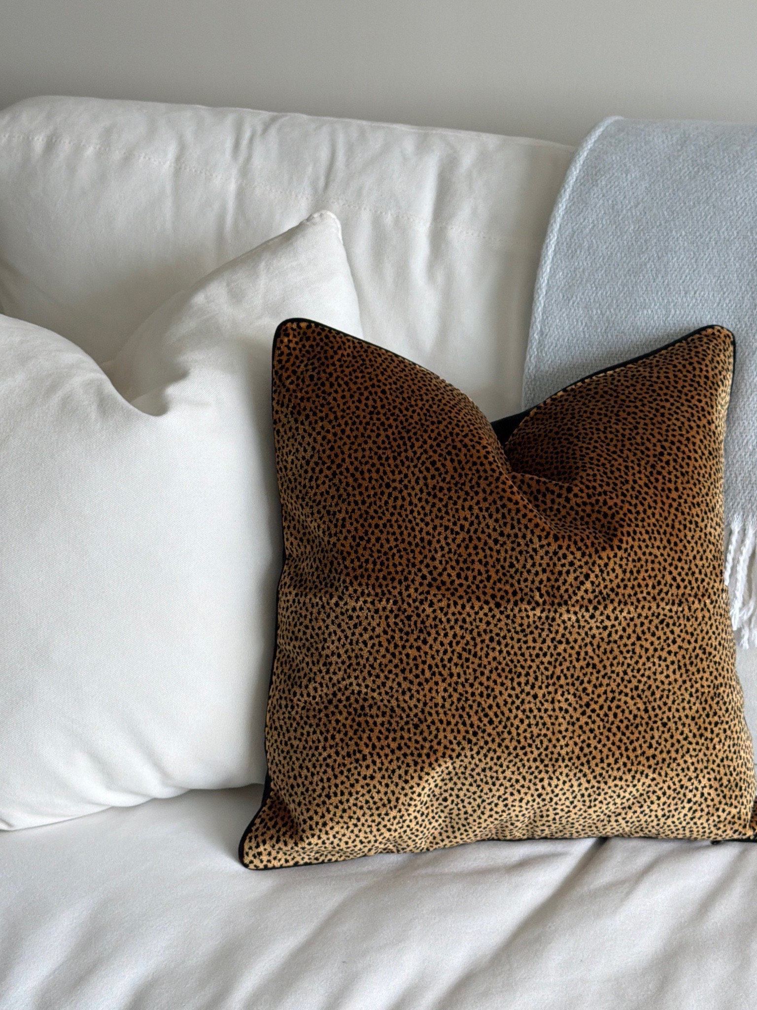 In love with these new pillow covers from Amazon. I wasn’t sure how the color would turn out because they looked super yellow in the pics online but they are perfect in person 🤍🐆

#LTKHome