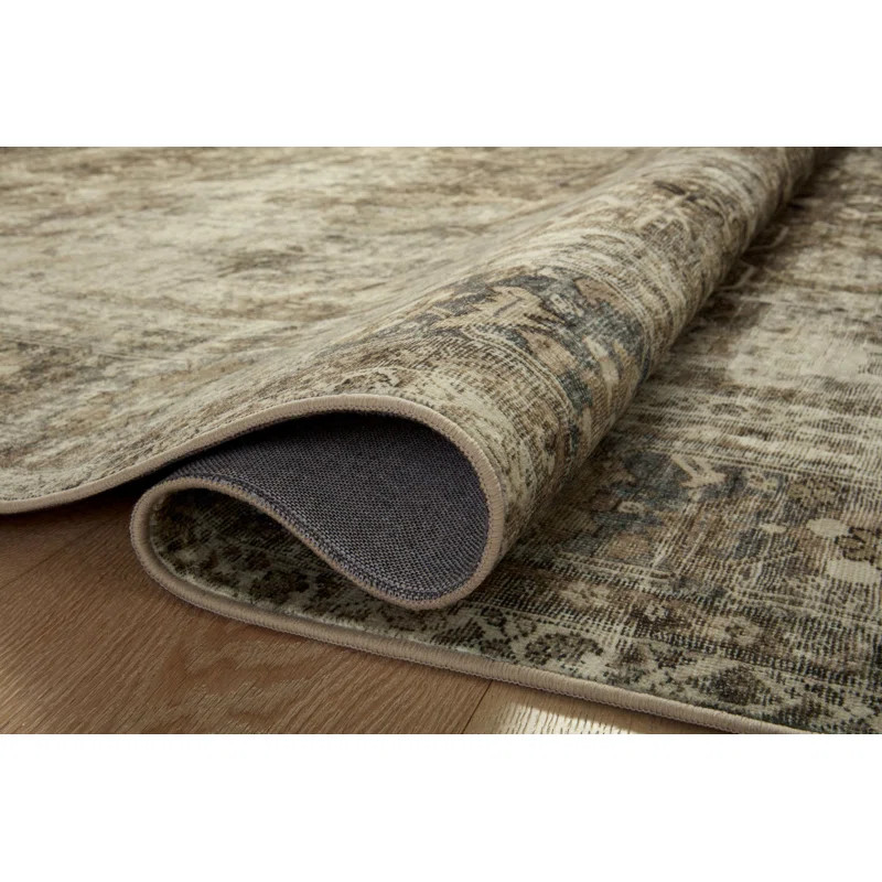Magnolia Home By Joanna Gaines X Loloi Sinclair Machine Washable Pebble / Taupe Area Rug | Wayfair North America
