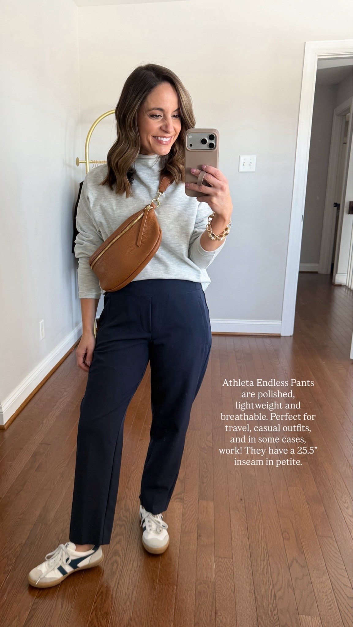 For lightweight active pants that can be dressed up and down I love the Endless Pants. They are true to size I often can’t snag my size (00 petite) so I’m wearing 0 petite here and they are a little roomy. 25.5” inseam in petite 

Pants: 0 petite (00 petite would fit me better) 
Top: xxs

#LTKPetite