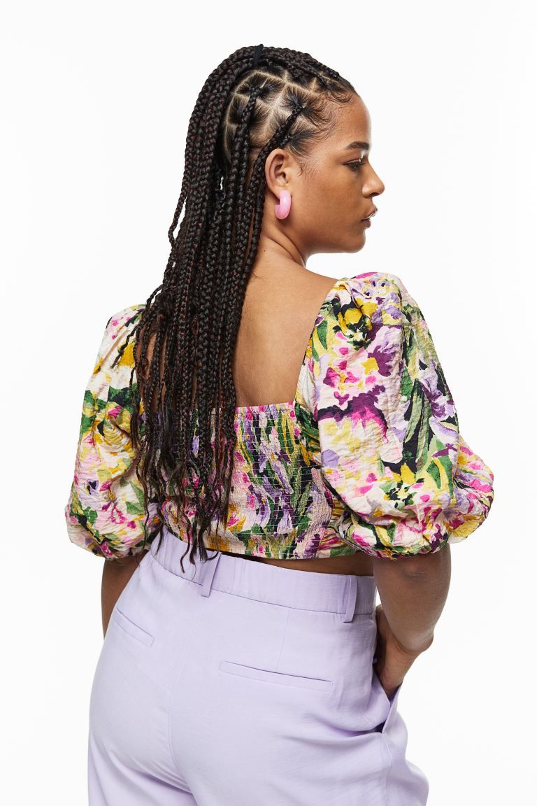 Puff-sleeved Crop Top | H&M (US + CA)