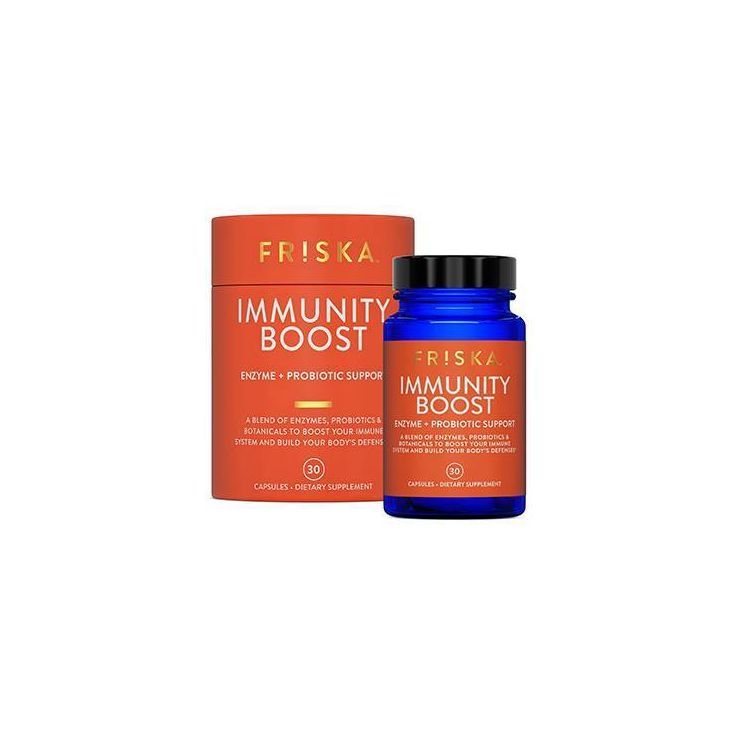 FRISKA Immunity Boost Digestive Enzyme and Probiotics Supplement with Elderberry, Vitamin C and E... | Target