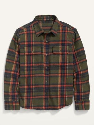 Plaid Flannel Utility Pocket Shirt for Boys | Old Navy (US)