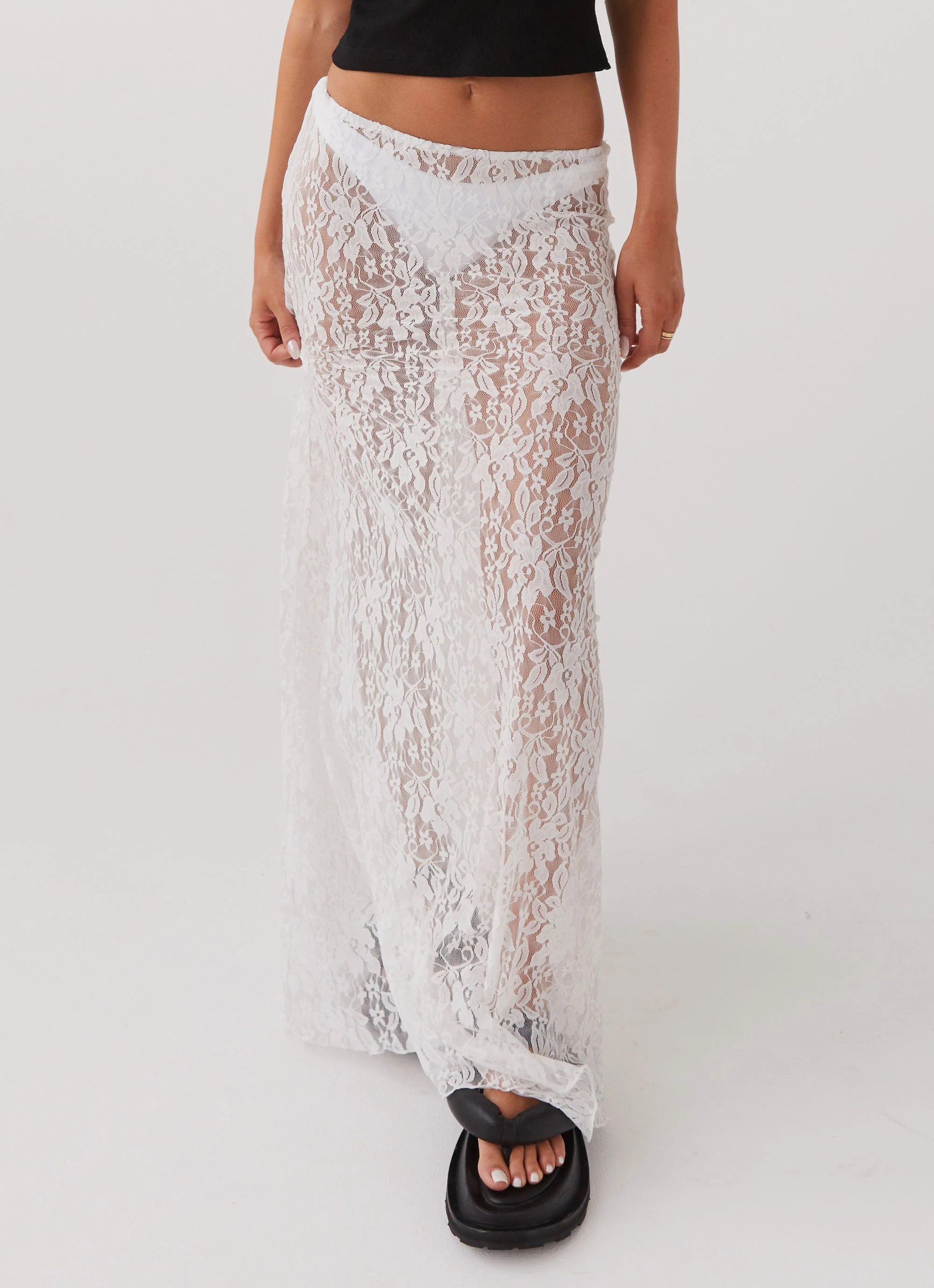 Sugar Sweet Lace Maxi Skirt - White | Peppermayo (Global)