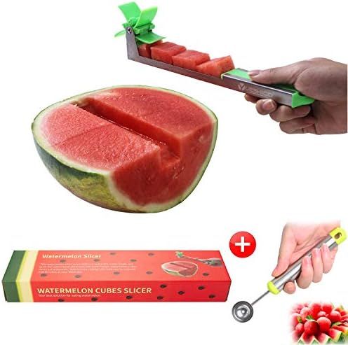 Yueshico Stainless Steel Watermelon Slicer Cutter Knife Corer Fruit Vegetable Tools Kitchen Gadgets  | Amazon (US)